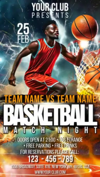 Basketball Digitalt display (9:16) template
