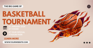 Basketball Facebook begivenhed cover template