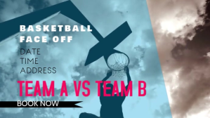 蓝色 Basketball Match Digital Display Template