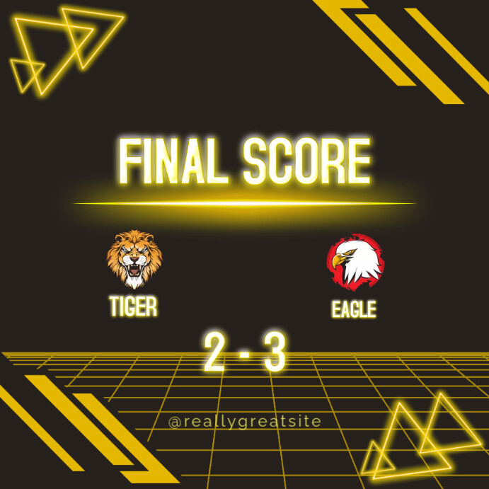 Basketball Final Score Template | PosterMyWall