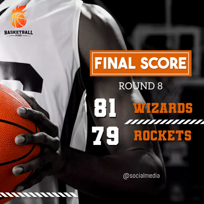 Basketball Final Score Template | PosterMyWall