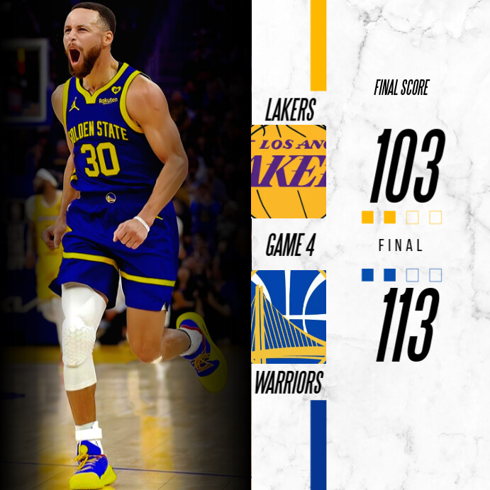 Copy of Basketball Final Score Design Templates | PosterMyWall