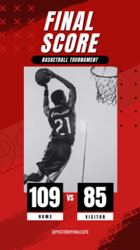 Final Score Sample Graphics Basketball final score template | PosterMyWall