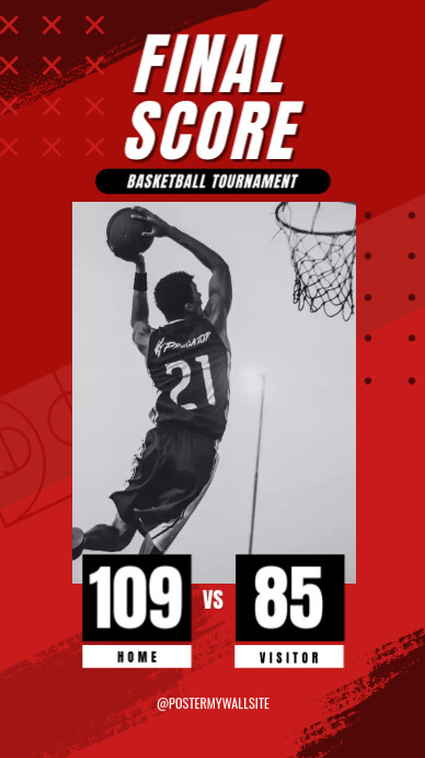Basketball Final Score template | PosterMyWall