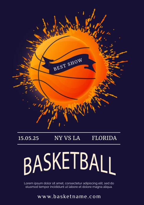 BASKETBALL FLAYER TEMPLATE A4
