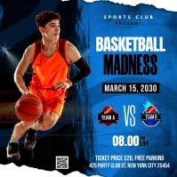 basketball flyer Publicación de Instagram template