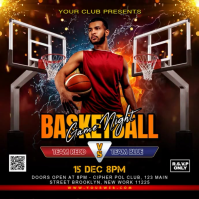 basketball flyer Квадрат (1 : 1) template