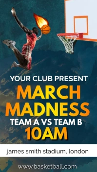 basketball flyer История на Instagram template