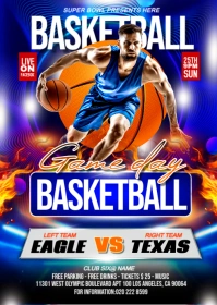 BASKETBALL FLYER A6 template