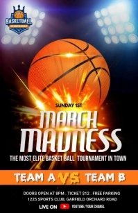 Basketball Flyer Template 2021 Media Página Ancho