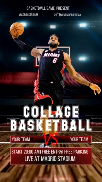 BASKETBALL FLYER TEMPLATE Digital Display (9:16)