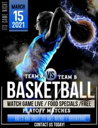 basketball flyers,sports,march madness Ulotka (US Letter) template