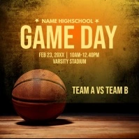 Basketball game day facebook instagram template