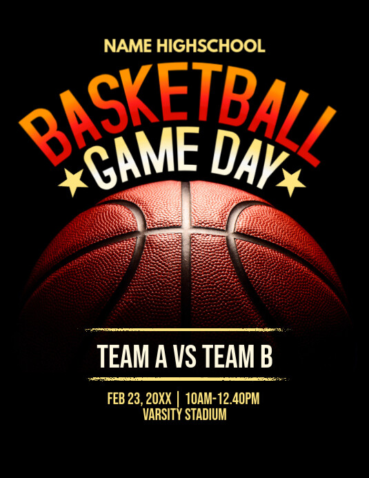 Basketball game day flyer poster Template PosterMyWall