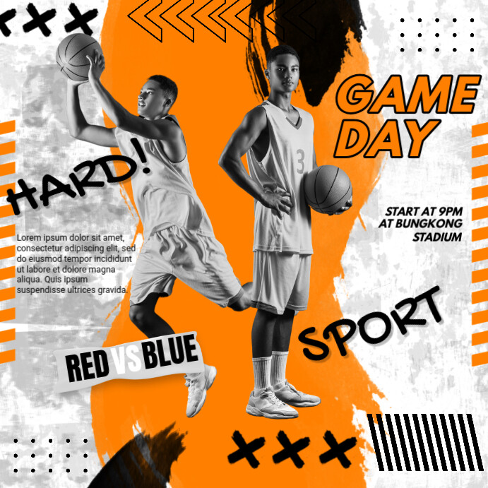 Basketball game day Instagram post Template PosterMyWall