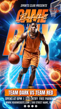 Basketball Game Day Instagram Story Video template