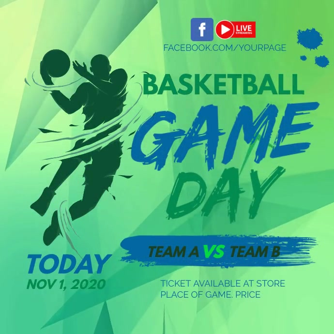 Basketball Game Day Post Template PosterMyWall