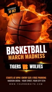Basketball game day poster Instagram Story template