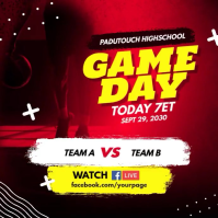 Basketball game Day Poster Facebook Message Instagram template