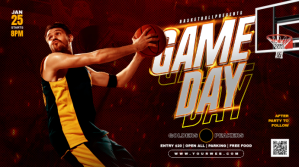 Basketball Game day template Ekran reklamowy (16:9)