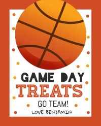 Basketball Game Day Treat Tag Instagram Portrait template