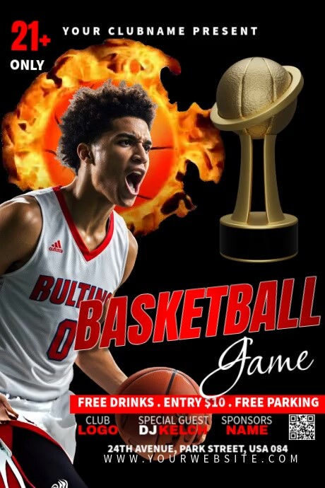 Basketball Game 海报 template