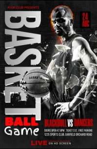 Basketball Game Flyer Tabloid template