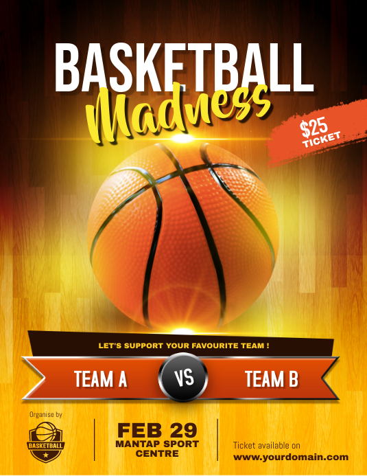 Basketball Game Flyer Poster Template PosterMyWall