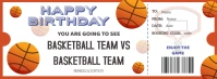 Basketball Game Gift Ticket Editable Template Facebook Cover Photo