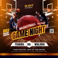 basketball game night โพสต์บน Instagram template