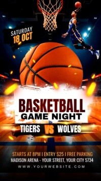 Basketball Game Night Video Template Instagram Story