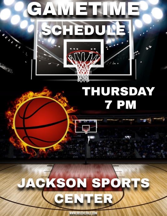 BASKETBALL GAME SCHEDULE FLYER Template PosterMyWall