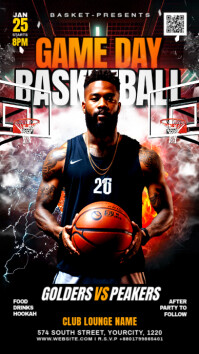 basketball game template Instagram Story