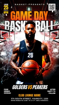 basketball game template Instagram Story