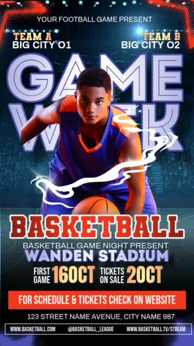 Basketball Game Week Instagram Reel template