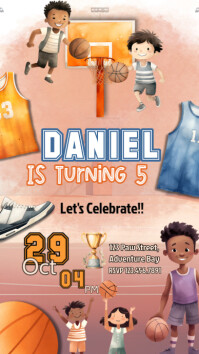 basketball INVITATION Instagram Story template