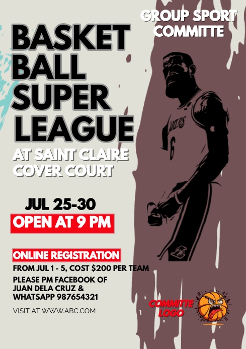 Basketball Invitation Template | PosterMyWall