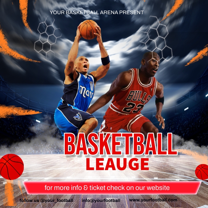 Basketball Rim Advertisement Basketball League Ads Template | PosterMyWall