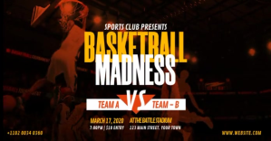 Basketball Madness Ad Template for Sports Advertising Imagem partilhada do Facebook