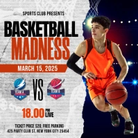 basketball Madness flyer Post Instagram template