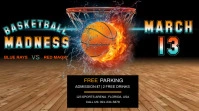 Basketball Madness Flyer Template Digital Display (16:9)