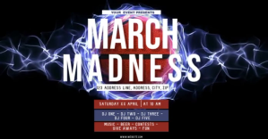 BASKETBALL MARCH MADNESS ad Flyer Template Facebook Shared Image