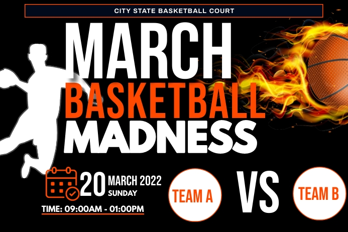 Basketball March Madness Label template