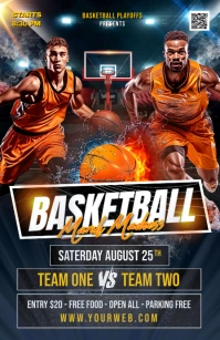 basketball March Madness event poster Tabloide template