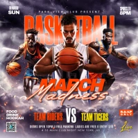 basketball March Madness event poster template