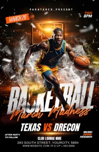 basketball March Madness event poster แทบลอยด์ template