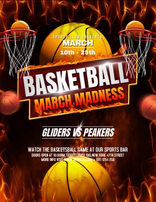 basketball march madness flyer Template PosterMyWall