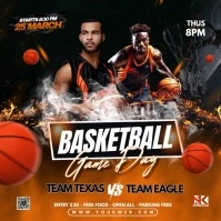 Basketball March Madness Flyer Templates Square (1:1)