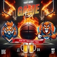 basketball march madness game night day Square (1:1) template