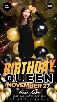 Birthday party event template História do Instagram